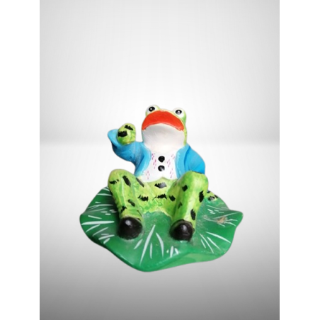 Monsieur Grenouille in blue jacket – fun and colourful decoration