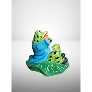 Monsieur Grenouille in blue jacket – fun and colourful decoration