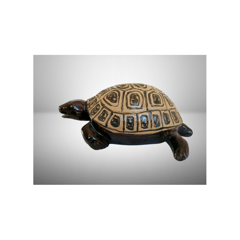 Craft Ceramic Turtle Made in Frankrijk - Vintage 1950-1970 Geometrische inrichting