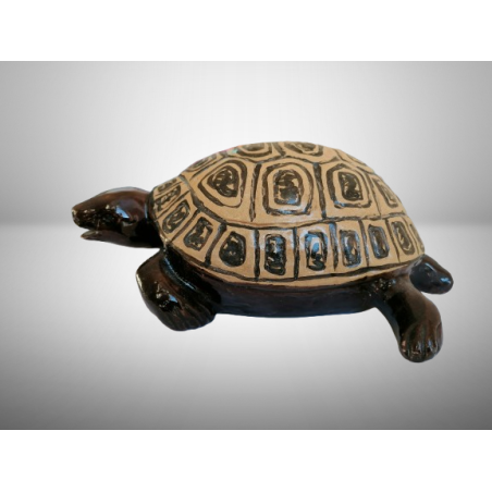 Craft Ceramic Turtle Made in Frankreich - Vintage 1950-1970 Geometrische Dekor