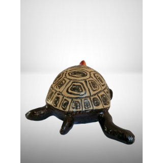 Craft Ceramic Turtle Made in Frankrijk - Vintage 1950-1970 Geometrische inrichting