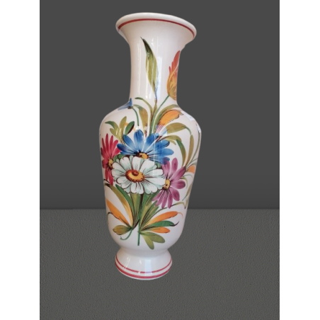 Vaso floreale dipinto a mano - Fantastico vintage Faience 39 cm