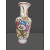 Handgemalte Blumenvase - Vintage Handwerk Fayence 39 cm