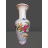 Handgeschilderde bloemenvaas - Vintage Craft Faience 39 cm