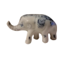 Lote de 5 elefantes em porcelana azul e branca - elegante artesanal deco