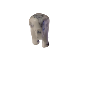 Lot de 5 éléphants en porcelaine bleue et blanche – déco artisanale élégante