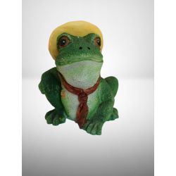 Statuette Grappige Kikkerhars - Hat & Tie - Originele Deco