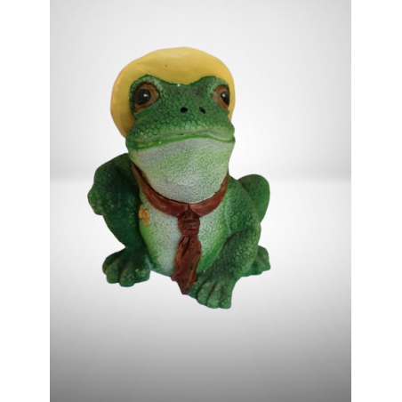 Statuette Funny Frog Resin - Hat & Tie - DECO originale