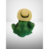 Statuette Grappige Kikkerhars - Hat & Tie - Originele Deco