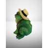 Statuette Grappige Kikkerhars - Hat & Tie - Originele Deco