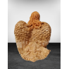 Angel figure in golden resin reading a book – spiritual decoration