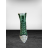 Vintage decorative boot in hand painted porcelain – Green and pink flowers