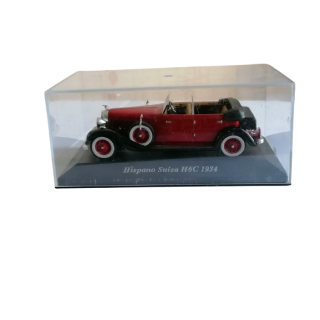 Hispano Suiza H6C 1934 Collection Miniatur 1/43 rot & schwarz unter Showcase