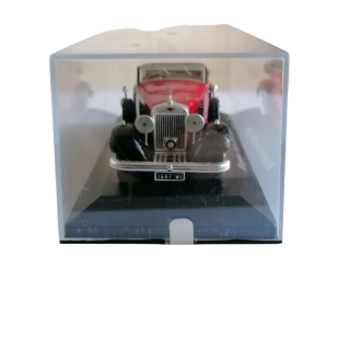 Hispano Suiza H6C 1934 Miniature de collection 1/43 Rouge & Noir sous vitrine