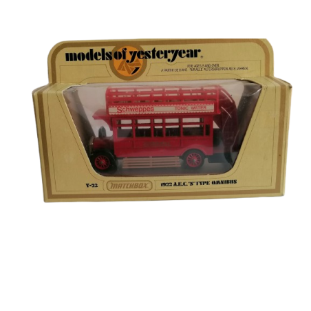Matchbox-Bus A.E.C. S-Typ 1922 Schweppes 1982, hergestellt in England)