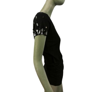 T-Shirt Vintage Bambole 47103 Noir - Made in Italy Années 80