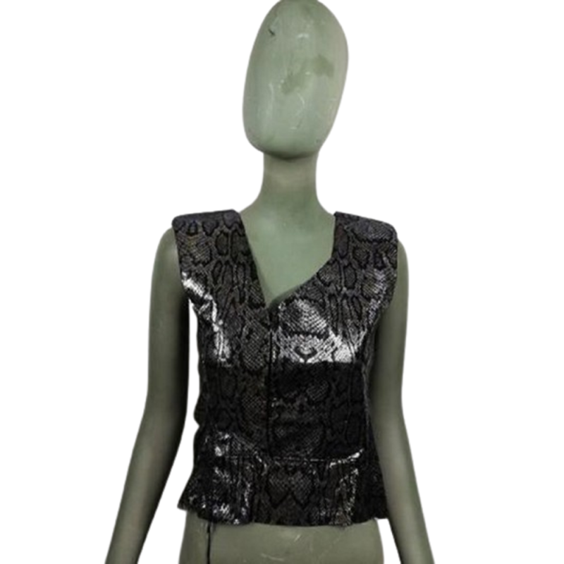 Top Leather C'N'C' Costume National Vintage Mod. 90100