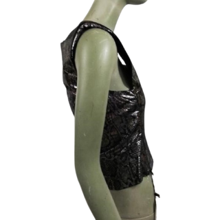 Top Couro C'n'c 'Vintage Costume National Mod. 90100