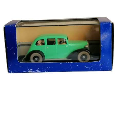 Kuifje in Amerika - Groene auto-collectie Blue Box + Certificate