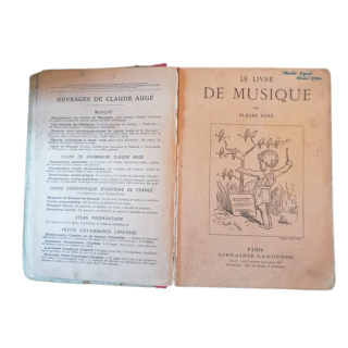Claude Augé Music Book - School Edition Larousse 1910-1920