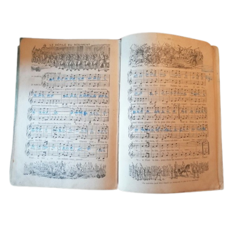 Claude Augé Music Book - Larousse da escola 1910-1920 da escola