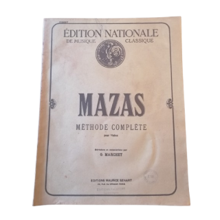 Mazas – Complete violin method (Édition Maurice Senart, 1915)