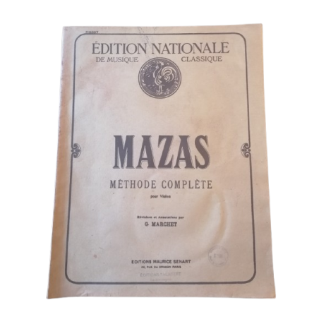 Mazas – Complete violin method (Édition Maurice Senart, 1915)