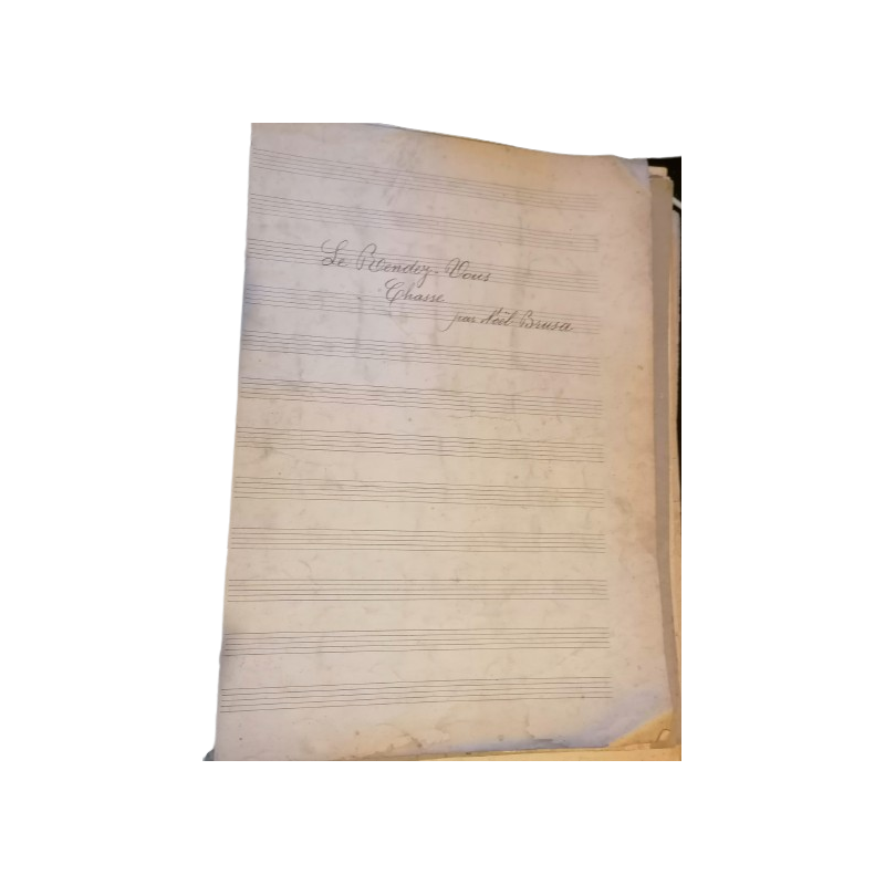 Música original de la hoja manuscrita - La cita - Caza - Navidad Brusa