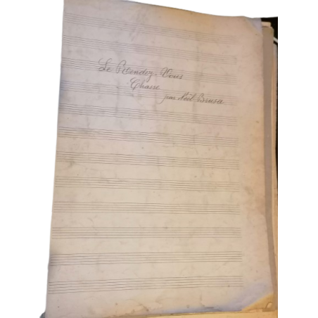 Folha manuscrita original - a nomeação - caça - natal brusa