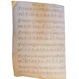 Folha manuscrita original - a nomeação - caça - natal brusa