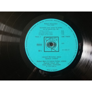 Schumann – Quintet & Piano Quartet – Gould / Bernstein – CBS LP