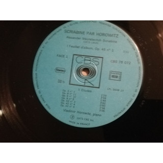 Scriabine por Horowitz - LP Piano CBS Grands intérpretes