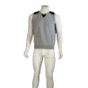 Balajo Archive Débardeur Maille Laine Gris Chiné