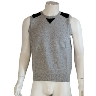 Balajo Archive Débardeur Maille Laine Gris Chiné