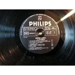 Serge Lama - en la Olimpia | Double 33 Tours en vivo (Philips)
