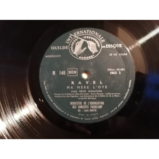 Ravel – Boléro / Ma Mère l’Oye — LP français original années 50