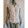 Vintage korte mouw witte blouse 2000-2010