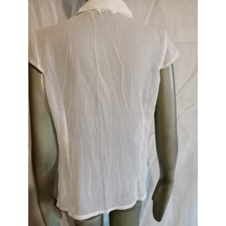Blusa branca de manga curta vintage 2000-2010