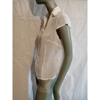 Blusa branca de manga curta vintage 2000-2010