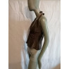 Baby Phat Top back Nude Y2K Brown Bordado Vintage 2000S