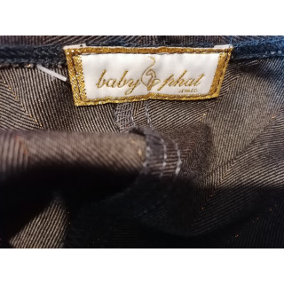 Baby Phat Top terug Naakt Y2K Brown Geborduurde Vintage 2000s
