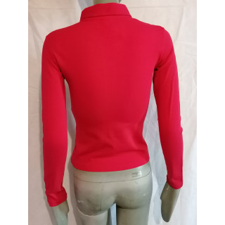 Dirk Bikkembergs Polo Rouge Y2K Deadstock Football Logo – Taille S