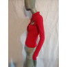 Dirk Bikkembergs Logotipo de futebol de deadstock vermelho polo y2k - tamanho s