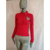 Dirk Bikkembergs Polo Rouge Y2K Deadstock Football Logo – Taille S