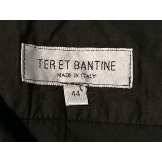 Ter et Bantine Top negro minimalista hecho en Italia