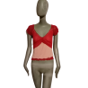 Top vintage Roberta Scarpa Y2K tulle transparent Made in Italy