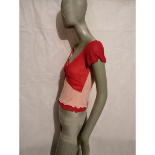 Top Vintage Roberta Scarpa Y2K Tulle trasparente Made in Italy