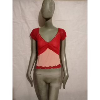 Top Vintage Roberta Scarpa Y2K Tulle trasparente Made in Italy