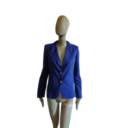 Azul azul elétrico blazer l - elegante chique