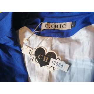 Azul azul elétrico blazer l - elegante chique